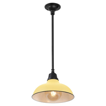 Jasper 12.25" Farmhouse Industrial Indoor/Outdoor Iron LED Pendant